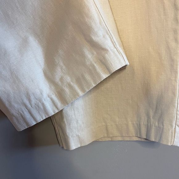 Marsh Landing Linen Blend Wide Leg Cream Pant | M - Picture 6 of 8